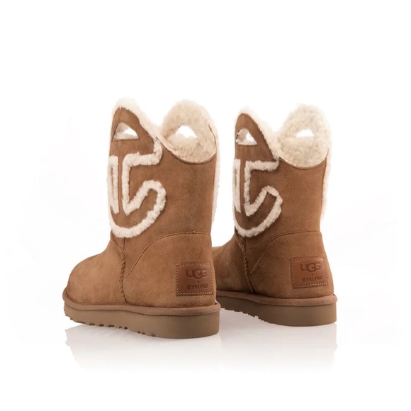 🆕Ugg X Telfar Limited Edition Chestnut Brown Classic Short Telfar Logo Ugg Boot - Picture 4 of 15